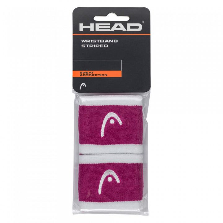 Head Striped Wristband 2.5" Violet / White